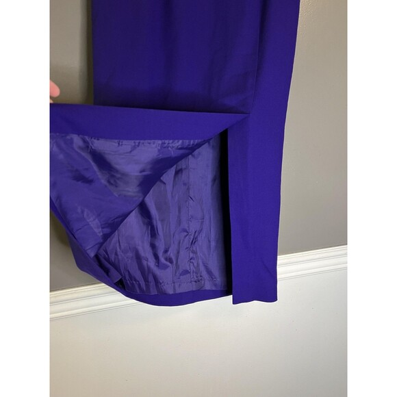 JH Collectibles Skirt Womens Purple Wool Lined Maxi Front Slit Made in USA - Picture 4 of 13